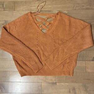 Aeropostale Women's V-Neck Glittery Sweater